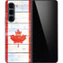 Canada Flag Light Wood Galaxy Z Fold5 5G Skin